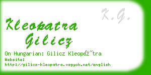 kleopatra gilicz business card